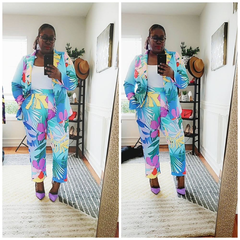 Floral Print Pantsuit - Picture 7 of 7